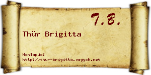 Thür Brigitta névjegykártya